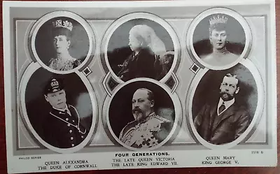 Royalty Postcard Queen Victoria EDWARD V11 FOUR GENERATIONS  Unposted • £4.99