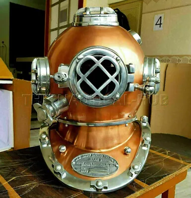 Vintage Diving Helmet Antique Scuba U.S Navy Mark V Scuba Divers Helmet • $159.17