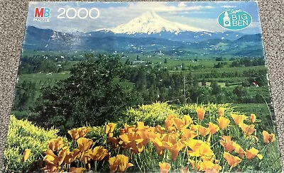 Vintage 1985 Milton Bradley 2000 Big Ben Puzzle - Mt Hood Oregon - New & Sealed • $15.99