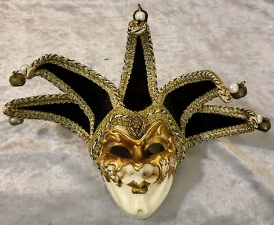 Maschera Del Galeone Hand Painted Jester Mask Wall Plaque Made In Venice Italy • $22