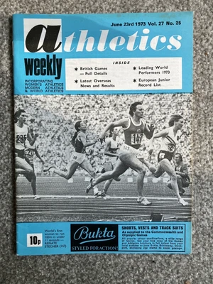 £6.99 • Buy ATHLETICS WEEKLY -23 June 1973 - Barry Williams; Charles Clover; Maurice Peoples