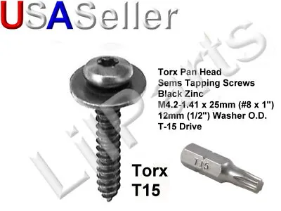 GM T15 Torx Head Pan Screws Washer M4.2 X 1.41 X 25mm 16530190 • $0.99