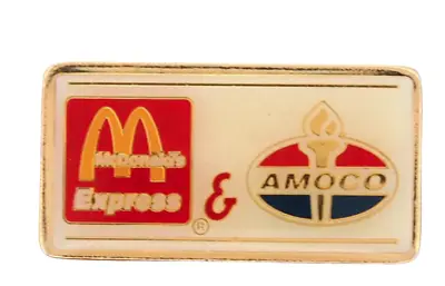 VTG  McDonald's Express AMOCO Fuel Station Advertising Lapel Hat Pin • $8.98