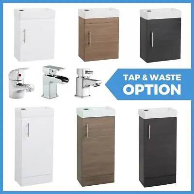 400mm Bathroom Vanity Unit Cloakroom Compact Basin Sink Wall Hung Floor Standing • £75