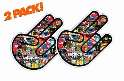 Shocker Decals Sticker JDM VW 420 Honda Turbo Drift Window Graphics BOMB 2-Pack • $11.95