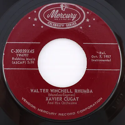 Xavier Cugat And His Orchestra – Green Eyes / Walter Winchell Rhumba - 1957 45 • $11.11