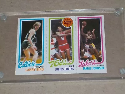 1980-81 Topps Larry Bird Magic Johnson Erving Rookie Card Very Nice! HOF K20 • $699