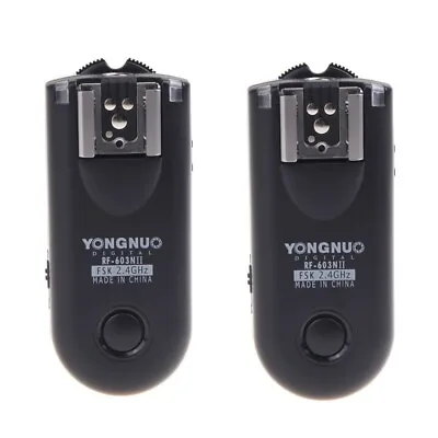 YONGNUO RF603N II N1 2.4G Wireless Remote Flash Trigger Transceiver For Nikon • £38.99