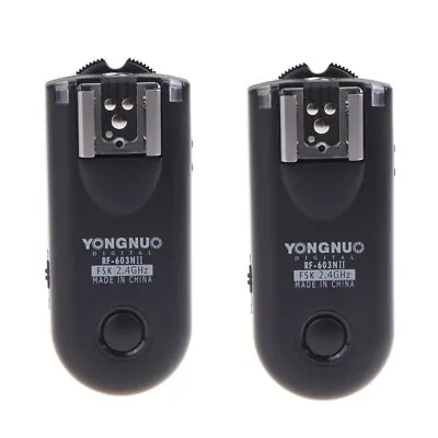 YONGNUO RF603N II N1 2.4G Wireless Remote Trigger Transceiver Kit For Nikon D800 • £38.99