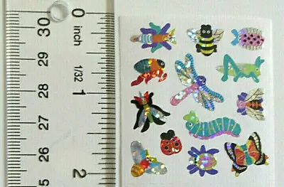 Sandylion MINI BUGS MULTI - 1 Square Of Vintage Multi Tiny Bugs Stickers • $4.99