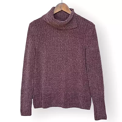 Thyme Maternity Pullover Sweater Women Size M Burgundy Knit Long Sleeve Thick • $20