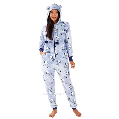 $39.88 • Buy NWT Snoopy Peanuts Women Pajamas Union Suit Pant One Piece Size XS-XL MUNKI Hood