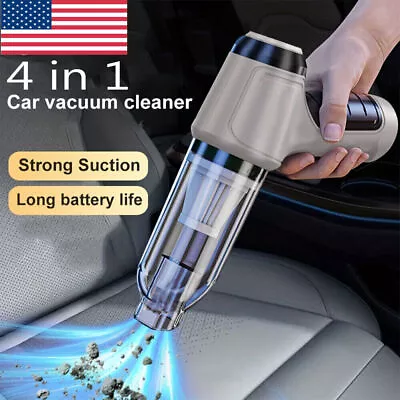 4 In 1 Upgrade Car Vacuum Cleaner Air Blower Wireless Handheld Rechargeable Mini • $22.99