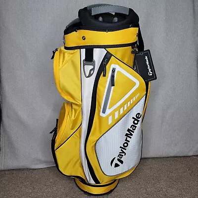 Taylormade Select ST Cart Golf Bag Yellow/White 14-Way Top W/ Strap • $119.99