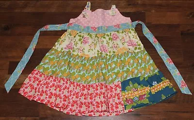 Matilda Jane Sz 4 Good Hart Tiered Knot Dress Florals Roses Tulips Peaches Dots • $39.99