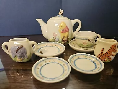 CLASSIC WINNIE POOH Miniature Porcelain Tea Pot Midwest Of Cannon Falls   Desc • $10