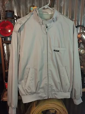 VTG World Travel Club Jacket Men's Sz L Gray~ Multi Pockets Button Strap Collar • $65.10