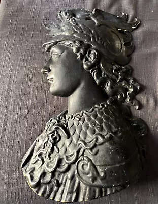 Vintage Perseus Medusa Greek Mythology Bust 16 1/4  Aluminum Wall Hanging • $20
