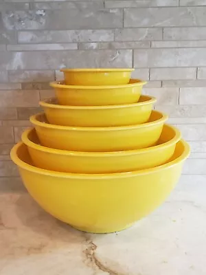 Melange Kitchen 6 Piece Melamine Mixing Bowl Set - Nesting - Yellow • $6.50