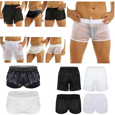 Men See Through Beach Swim Trunks Shorts Quick Dry Underwear Boxer Underwear • $7.71