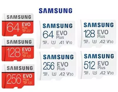 Micro SD Card SamSung Evo Plus 32GB 64GB 128GB 128G 512G Class 10 SD SDXC Memory • $25.99
