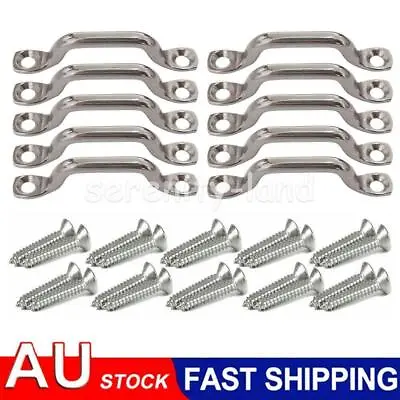 10x Stainless Steel Heavy Duty Lashing Ring Tie Down Strap Point Anchor Trailer • $23.68