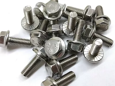 (10) M6-1.0 X 20  Metric Hex Flange Bolts STAINLESS STEEL 6mm X 20mm • $7.95
