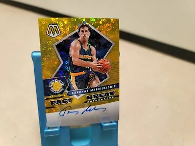 2021-22 Mosaic Gold Prizm Auto Fast Break /10 Sarunas Marciulionis • $35