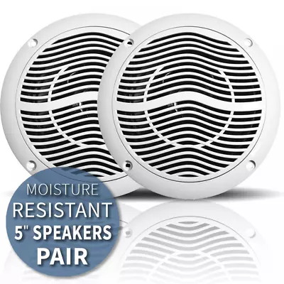 £19.95 • Buy UKDJ Pair Of E-audio 80w Round Ceiling Speakers 2 Way Moisture Resistant 8 Ohms