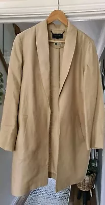 Marks And Spencer Autograph Baird McNutt Irish Linen Long Line Jacket Size 14 • £25