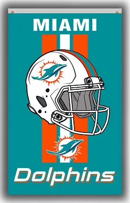 Miami Dolphins Team Flag Memorable 90x150cm3x5ft Best Football Banner • $14.95