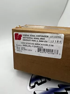 Federal Signal LED Status Indicator MSL3L-120RAG     (A-6) • $200