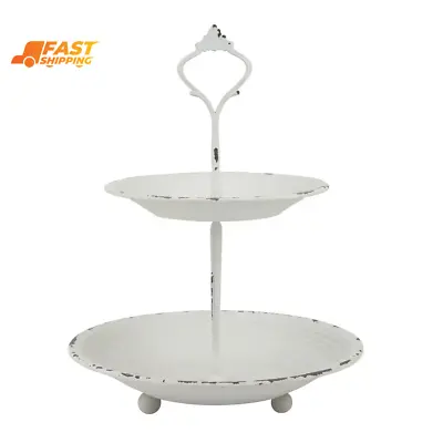 Large 2 Tier Tray - Rustic White • $21.61