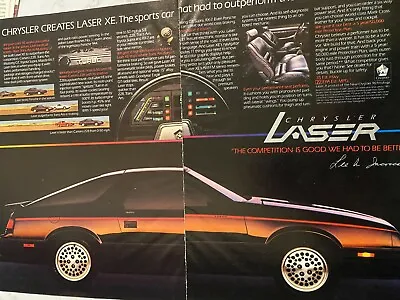 Chrysler Laser XE Two Page Vintage Print Ad • $1.99