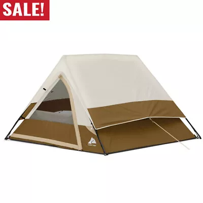 7' X 7' 3-Person A-Frame Tent Weather-Resistant Durable Storage Pockets Camping • $84.08