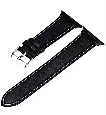 $7.99 • Buy Genuine Leather Band Strap Classic Watch Band For Apple Watch IWatch 7/SE/6/5/4