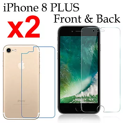 $5.50 • Buy X2 Soft 4H PET Film Screen Protector For Apple Iphone 8 PLUS Front And Back