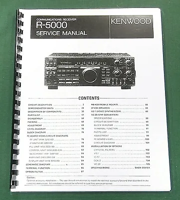 Kenwood R-5000 Service Manual: 11 X17  Schematics & Protective Covers! • $58.47