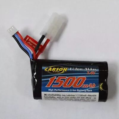 Carson 608199 Li-ion 7.4V 1500mAh RC Battery For Tamiya 57407 Etc. • £23.95