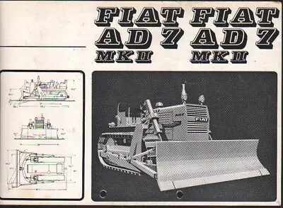 FIAT  AD7 MKII  Crawler Tractor Dozer Brochure Leaflet • £6