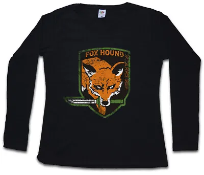 FOXHOUND LOGO WOMEN LONG SLEEVE T-SHIRT Symbol Metal Gear Solid Fox Hound Snake • £27.54