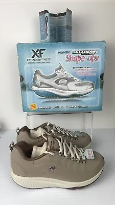 Skechers Shape-Ups XF Energy Blast Women’s Stone Brown Suede Walking Sneakers 8 • $79