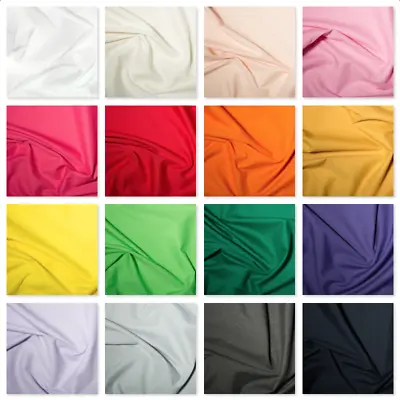 POLYCOTTON PLAIN FABRICS -  Poly Cotton Dress Craft Costume Lining UK SELLER  • £1.95