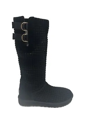 UGG Women’s Classic Solene Tall Black Winter Boots Size 10M • $126.99