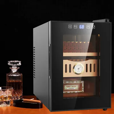 18L Electric Humidor Cigar Cooler With Spanish Cedar Wood Shelves 100 Capacity • $149.99