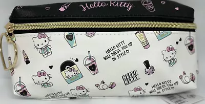 SANRIO HELLO KITTY PENCIL CASE LICENSED Heart Zippers Sanrio 2 Sided Pockets • $25