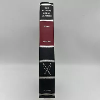 Essays Ralph Waldo Emerson 1958 World's Great Classics Grolier * • $19.91