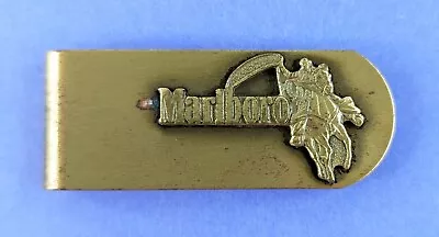 Vintage Marlboro Man Western Cowboy Brass Money Clip Tobacco Cigarettes  • $14.97