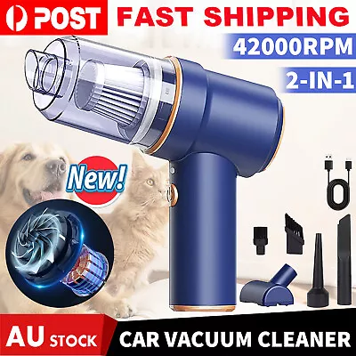 42000RPM Handheld Car Vacuum Cleaner Home Cordless Dust Blower Mini Air Duster • $21.32