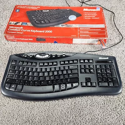 Microsoft Comfort Curve 2000 B2L00002 Wired Keyboard TESTED WORKS • $27.87